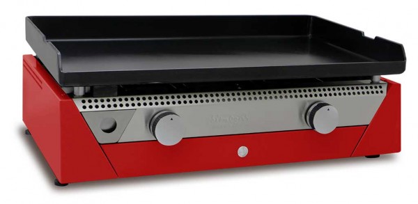 PLANCHA GAZ ACIER LAMINÉ AU CARBONE RAINBOW RED